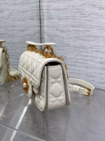 Dior Mini Jolie Top Handle Bag in White Cannage Calfskin - Image 10
