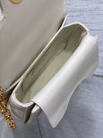 Dior Mini Jolie Top Handle Bag in White Cannage Calfskin - Image 6