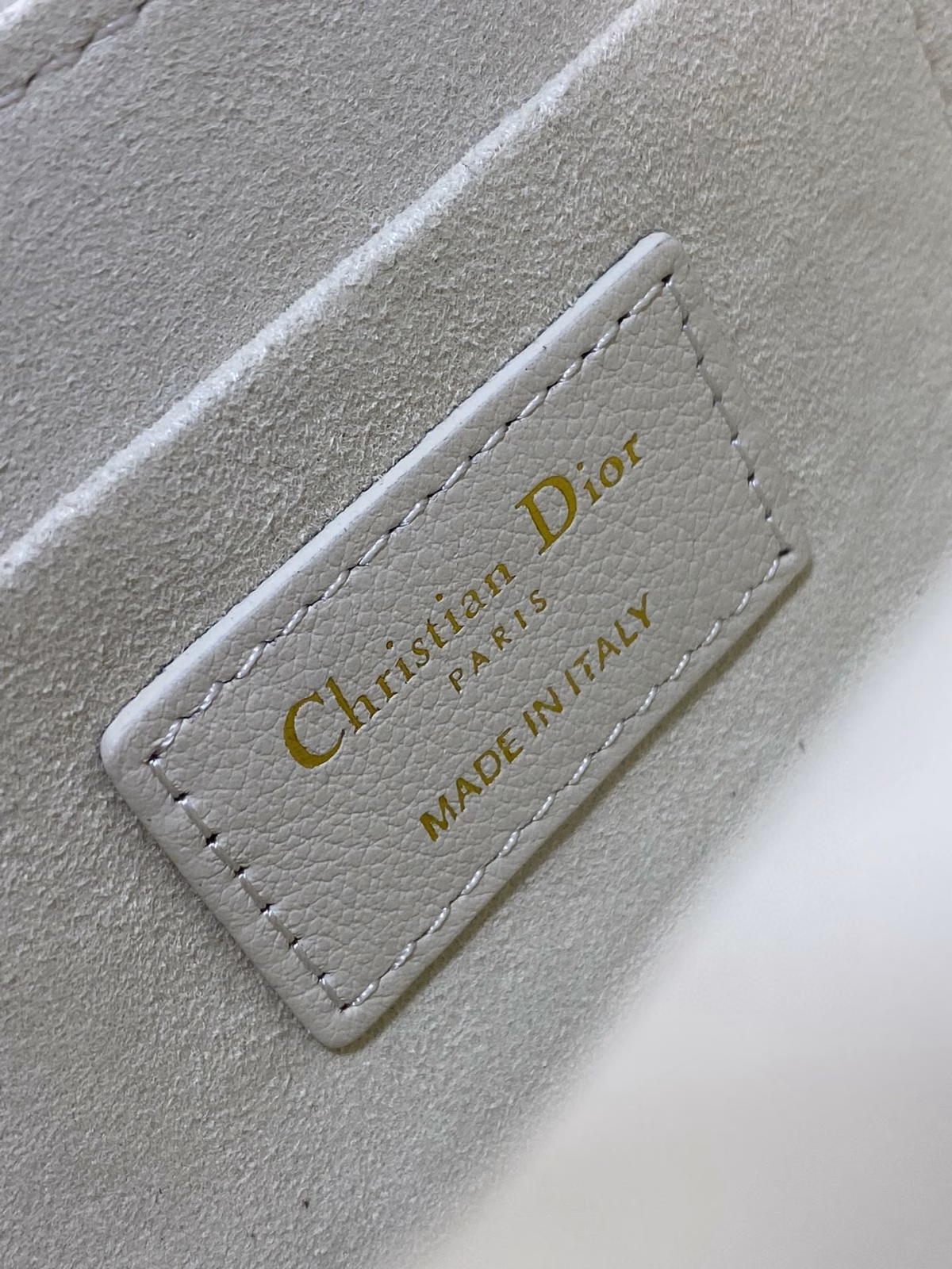 Dior Mini Jolie Top Handle Bag in White Cannage Calfskin - Image 7