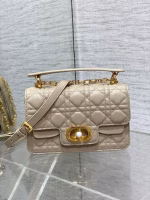 Dior Small Jolie Top Handle Bag in Beige Cannage Calfskin - Image 6