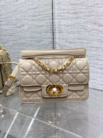 Dior Small Jolie Top Handle Bag in Beige Cannage Calfskin - Image 4