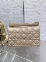 Dior Small Jolie Top Handle Bag in Beige Cannage Calfskin - Image 9