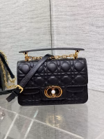 Dior Small Jolie Top Handle Bag in Black Cannage Calfskin - Image 2