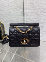 Dior Small Jolie Top Handle Bag in Black Cannage Calfskin - Image 6