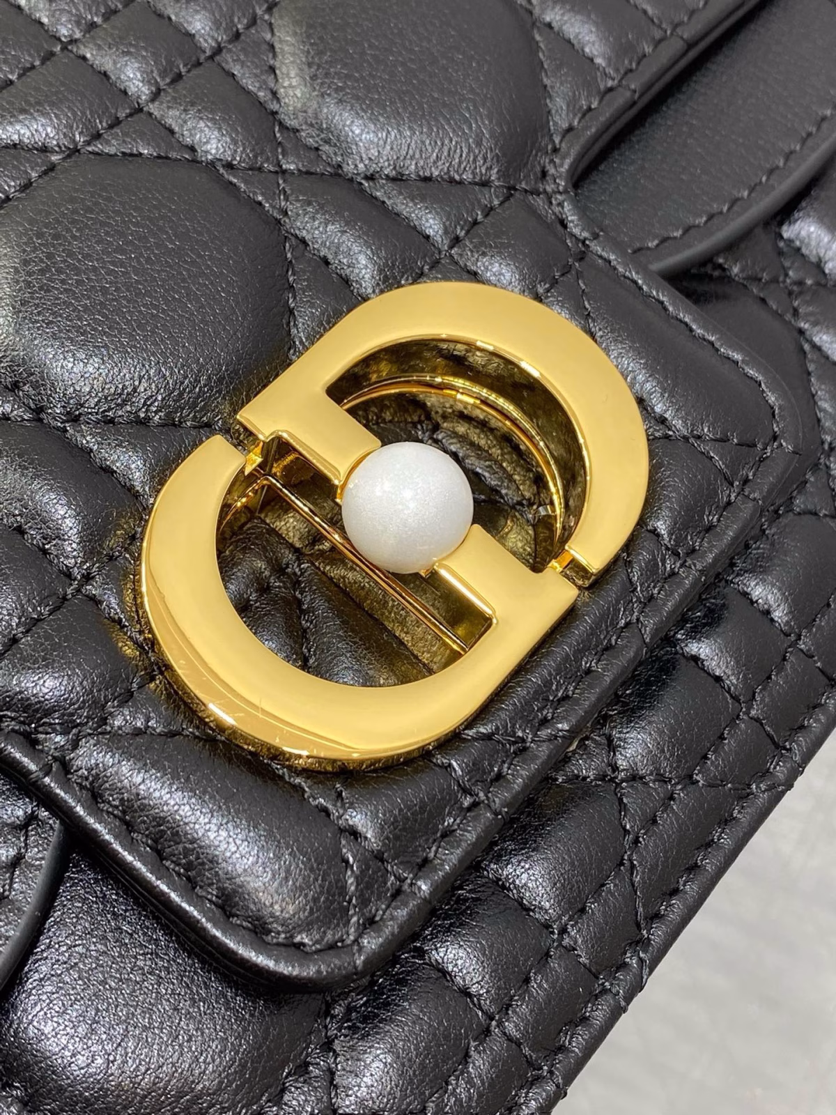 Dior Small Jolie Top Handle Bag in Black Cannage Calfskin - Image 4