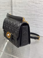 Dior Small Jolie Top Handle Bag in Black Cannage Calfskin - Image 7