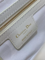 Dior Small Jolie Top Handle Bag in White Cannage Calfskin - Image 4