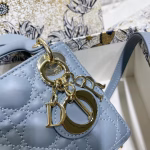 Dior Micro Lady Dior Bag In Blue Cannage Lambskin - Image 7