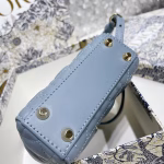 Dior Micro Lady Dior Bag In Blue Cannage Lambskin - Image 8