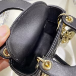 Dior Micro Lady Dior Bag In Black Cannage Lambskin - Image 8