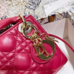Dior Micro Lady Dior Bag In Red Cannage Lambskin - Image 4