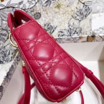 Dior Micro Lady Dior Bag In Red Cannage Lambskin - Image 6