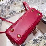 Dior Micro Lady Dior Bag In Red Cannage Lambskin - Image 7
