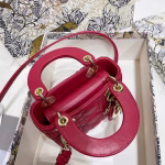 Dior Micro Lady Dior Bag In Red Cannage Lambskin - Image 2