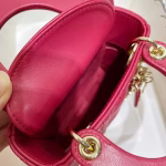 Dior Micro Lady Dior Bag In Red Cannage Lambskin - Image 3
