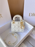 Dior Lady Dior Micro Bag In White Cannage Lambskin - Image 8