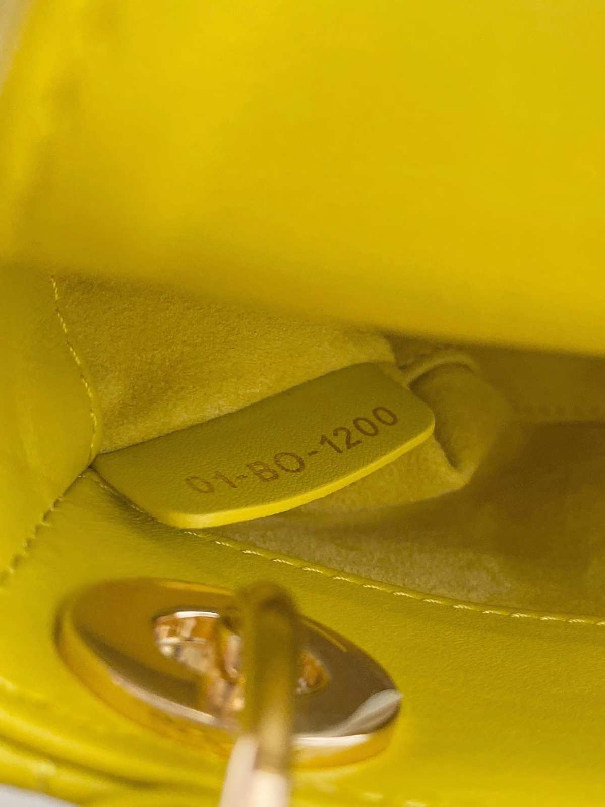 Dior Lady Dior Micro Bag In Yellow Cannage Lambskin - Image 5