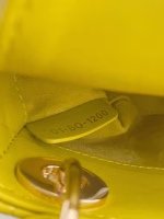 Dior Lady Dior Micro Bag In Yellow Cannage Lambskin - Image 5