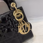 Dior Lady Dior Micro Bag In Black Patent Cannage Calfskin - Image 6