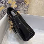 Dior Lady Dior Micro Bag In Black Patent Cannage Calfskin - Image 8