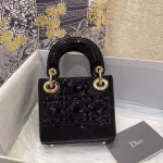 Dior Lady Dior Micro Bag In Black Patent Cannage Calfskin - Image 5