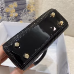 Dior Lady Dior Micro Bag In Black Patent Cannage Calfskin - Image 9
