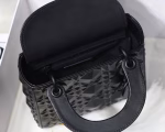 Dior Lady Dior Mini Bag In Black Calfskin with Diamond Motif - Image 9