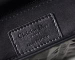 Dior Lady Dior Mini Bag In Black Calfskin with Diamond Motif - Image 3