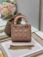 Dior Mini Lady Dior Bag In Blush Cannage Lambskin - Image 6