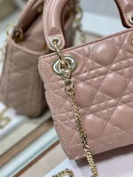 Dior Mini Lady Dior Bag In Blush Cannage Lambskin - Image 7