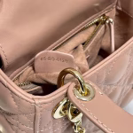 Dior Mini Lady Dior Bag In Blush Cannage Lambskin - Image 5