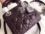 Dior Mini Lady Dior Bag In Bordeaux Lambskin - Image 2
