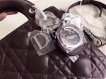 Dior Mini Lady Dior Bag In Bordeaux Lambskin - Image 8