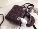 Dior Mini Lady Dior Bag In Bordeaux Lambskin - Image 7