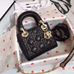 Dior Mini Lady Dior Bag In Black Lambskin - Image 6