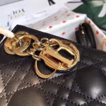 Dior Mini Lady Dior Bag In Black Lambskin - Image 7