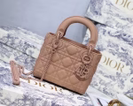 Dior Mini Lady Dior Bag In Blush Ultramatte Calfskin - Image 7