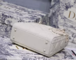 Dior Mini Lady Dior Bag In White Ultramatte Calfskin - Image 5