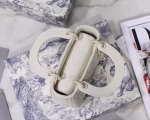 Dior Mini Lady Dior Bag In White Ultramatte Calfskin - Image 9