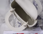 Dior Mini Lady Dior Bag In White Ultramatte Calfskin - Image 6