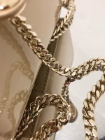 Dior Lady Dior Mini Chain Bag with Chain in Aesthetic Beige Patent Calfskin - Image 4