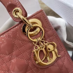 Dior Mini Lady Dior Bag In Beige Patent Calfskin - Image 10