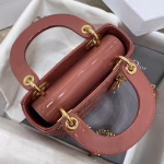 Dior Mini Lady Dior Bag In Beige Patent Calfskin - Image 8