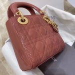 Dior Mini Lady Dior Bag In Beige Patent Calfskin - Image 7