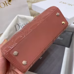 Dior Mini Lady Dior Bag In Beige Patent Calfskin - Image 6