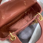 Dior Mini Lady Dior Bag In Beige Patent Calfskin - Image 2