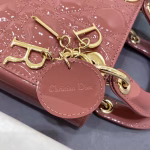 Dior Mini Lady Dior Bag In Beige Patent Calfskin - Image 5