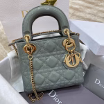 Dior Mini Lady Dior Bag In Grey Patent Calfskin - Image 4