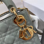 Dior Mini Lady Dior Bag In Grey Patent Calfskin - Image 5