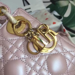Dior Mini Lady Dior Bag In Lotus Pearly Lambskin - Image 4